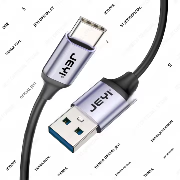 Cable JEYI USB a a Tipo C 60W Carga Rápida 10Gbps Cordón De Datos USB-C Para Samsung Xiaomi HTC Redmi Huawei Teléfono Móvil - 1