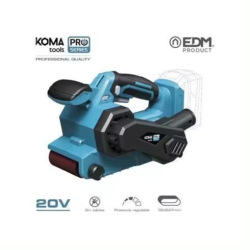 Koma Tools Lijadora de Banda 20v Sin Batería Ni Cargador - Potente y Portátil - 1