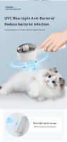 Peine Eléctrico Para Mascotas 3 En 1 Limpieza Masaje Aseo Con Spray De Vapor UV Antibacteriano Eliminador De Pelo Para Perros Y Gatos - details 4