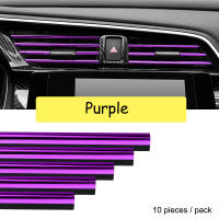 10 Piezas De Decoración Para Ventiladores De Aire De Coche En Cromo Estilo Mouluring U Shaped Accesorios Para Acondicionador De Aire Grille PVC Para Estilo De Coche - details 9
