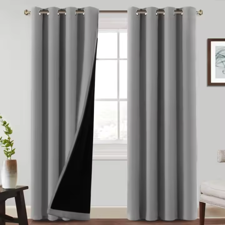 100% Blackout con Cortinas Salon Modernas,Cortinas Opacas 2 Piezas,Opacas Cortinas Aislantes Termicas,Cortinas Salon Modernas,para Salon Dormitorio,140 * 225CM,Natural - 1
