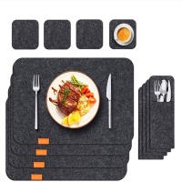 Juego De 3 Piezas De Tapetes De Comedor Ecológicos Lavables Antideslizantes Tapete De Comedor Rectangular De Terciopelo Negro Ligero Gris Oscuro Para Vino Y Taza - details 2