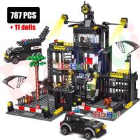 Conjunto De Modelos Militares SWAT Estación De Policía Carcel Y Barco Para Juguete DIY De Bloques De Construcción Unisex - details 0