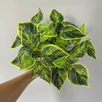 35cm Planta Artificial De 7 Cucharas Hojas De Planta Falsa Scindapsus Para Decoración De Jardín Oficina Casa Y Hotel Material Plástico - details 3