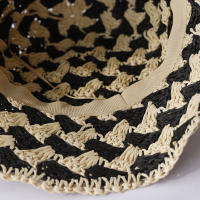 Nueva Gorra De Paja Para Mujer 2024 Sombrero De Redigrid Protección UV Visera Sol Para Playa Gorra De Verano Casual Estilo Campaniform - details 5