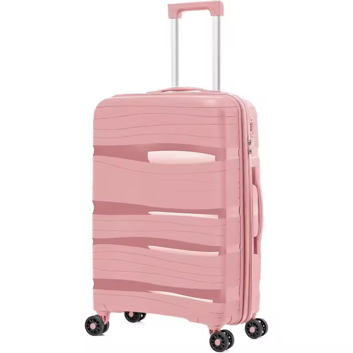 Maletas de viaje grandes color Rosa, Equipaje para avión, Maletas de viajes 23kilos (75x50x32 cm) y Mediana (66x45x28 cm) Rígida Polipropileno con 4 Ruedas Dobles 360°, Maletas de cabina - 1