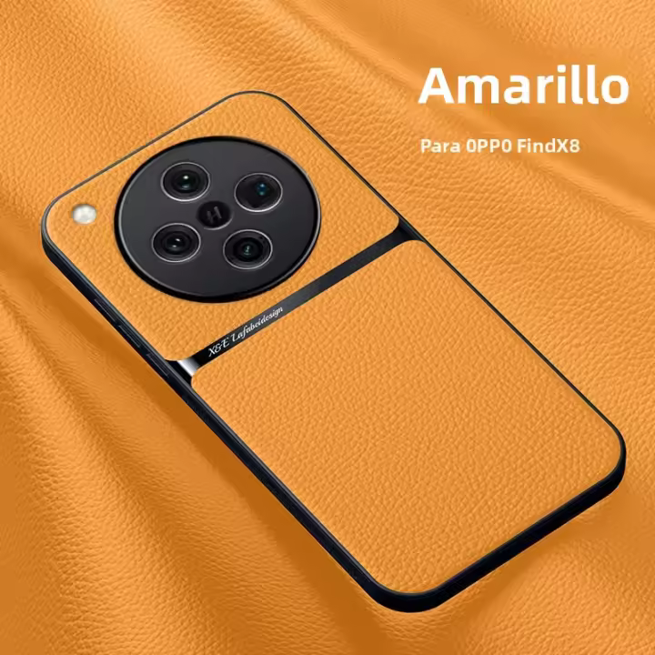 Funda De Cuero Genuino Para OPPO Find X8 pro Original Y Antigolpes Con Carcasa Magnética Resistente a Arañazos Y Huellas Cubierta Completa - 1