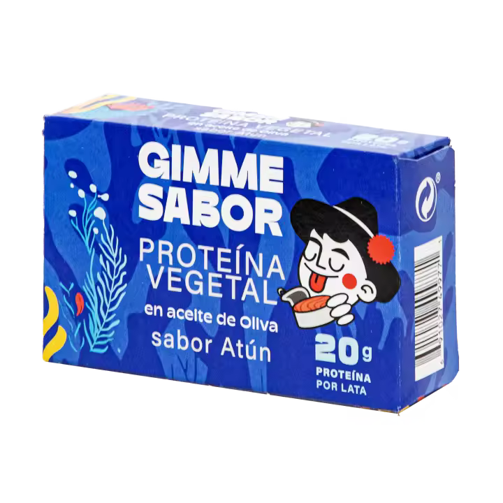 Gimme Sabor Proteína vegetal sabor Atún en conserva con aceite de oliva, 20g de proteína por lata y sin alérgenos - 1