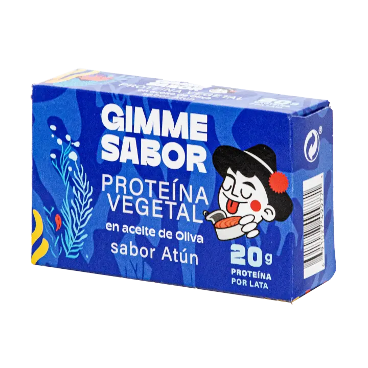 Gimme Sabor Proteína vegetal sabor Atún en conserva con aceite de oliva, 20g de proteína por lata y sin alérgenos - 1