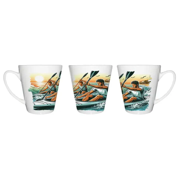 MERCHANDMANIA TAZA CÓNICA deporte playa kayak amigos competicion conica personalizada - 1