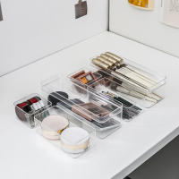 Organizador De Cajones Transparente Divisores De Cajones Caja De Almacenamiento Para Utensilios Cosméticos Comestibles Juego De Cocina HNKMP 50x40cm - details 2