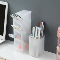 Estuche De Maquillaje Y Labial Transparente Y Mate Organizador Multifuncional De Estación Para Bricos Y Desechos En La Oficina Y El Hogar - details 6