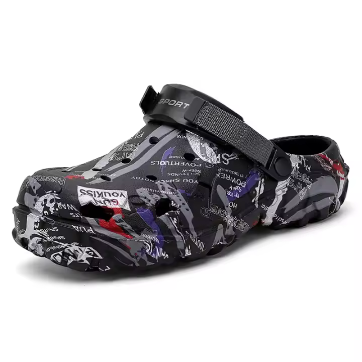 Sandalias De Verano Para Hombre Con Patrón De Camuflaje Zapatillas De Plataforma Exterior Zapatos De Playa Para Mujer EVA Suave Para Interior Grande Tamaño 46 47 - 1