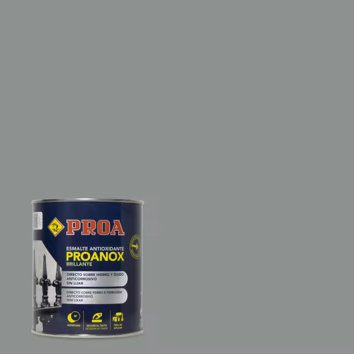 Esmalte antioxidante directo sobre óxido BRILLANTE. 750 ML. Pintar sobre hierro y óxido sin necesidad de imprimación. PROANOX. - 1