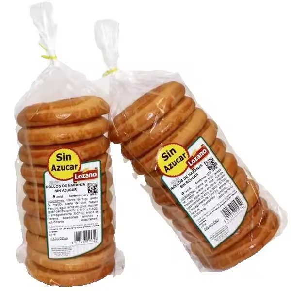 ROLLOS SIN AZUCAR BOLSA 6 UNIDADES /450Gr. N / - 1