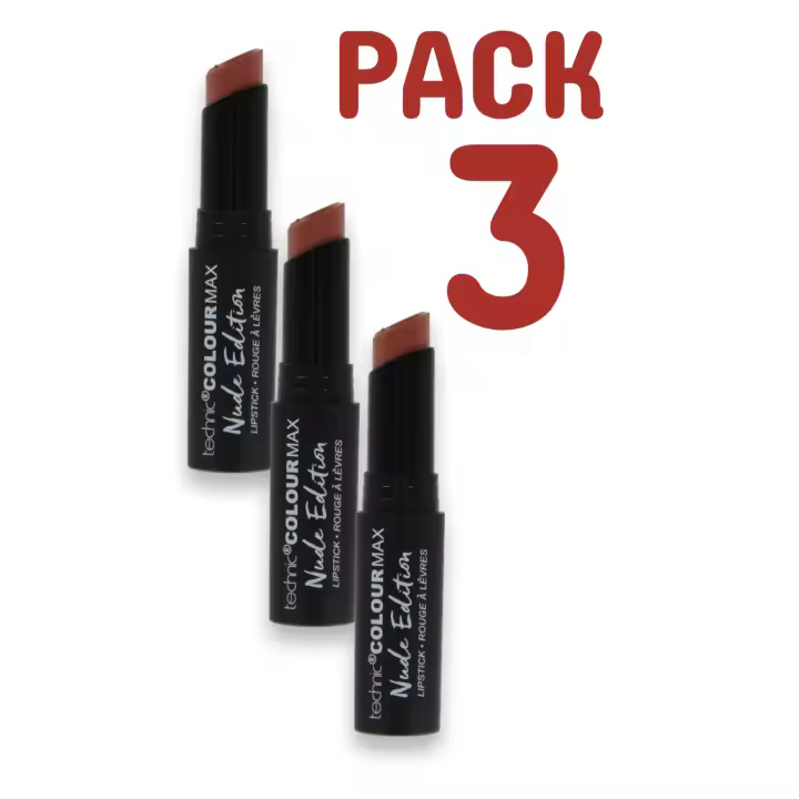 PACK 3 UNIDADES TECHNIC COLOURMAX NUDE EDITION STRIPPED  3,6 g  barra labios Ref. 27630 - 1
