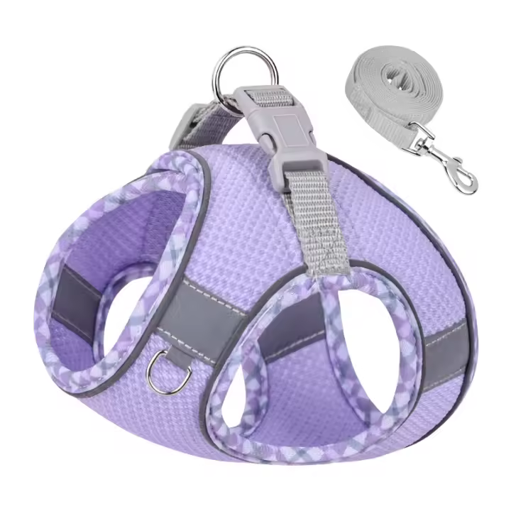 Harnés Para Perros De Correa Reflectante Y Transpirable Ajustable Ropa De Vestir Para Paseos Al Aire Libre Material De Poliéster - 1