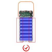 Caja De Batería DIY18650 PD QC4.0 3.0 22.5W Caja De Almacenamiento De Batería 21*18650 Carga Dual USB Tipo C Rápida Caja De Power Bank - details 6
