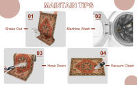 VIKAMA Alfombra De Baño Antideslizante Y Impermeable Imitación De Pashmina Tejida Con Técnica Máquina Para Cocina Y Entrada Puerta - details 2