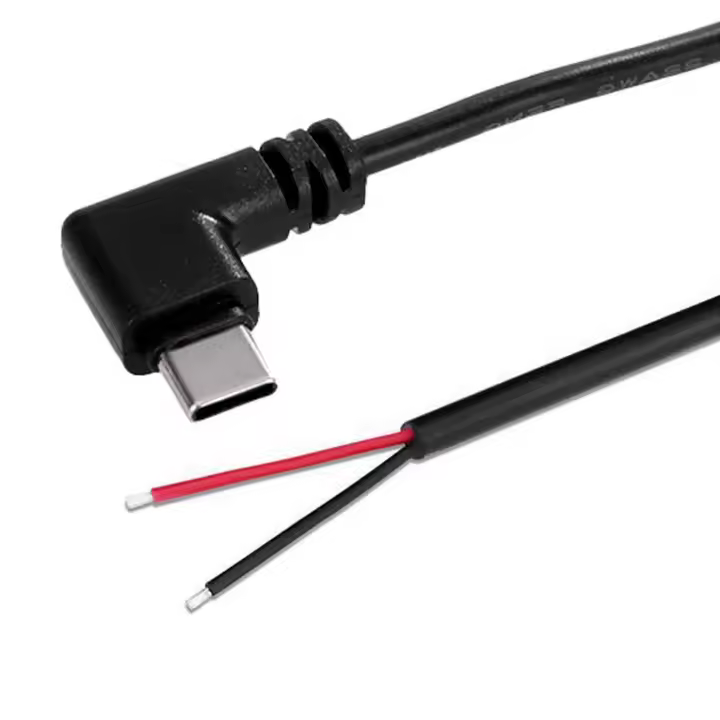 Tipo C Macho a 2Pin Línea de Cable de Extensión de Alimentación Macho USB C Pigtail Cable de Alimentación de Alambre PARA LA Luz LED Altavoz Ventilador 22AWG - 1