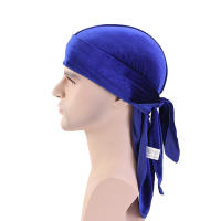 Nuevos Durags De Veludo Unisex Tapete Turban Breathable Sombrero Largo Pirata Cabeza Hip Hop Bandana Para Hombres Y Mujeres - details 3
