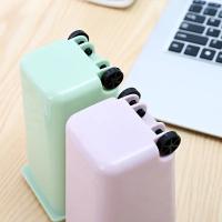 Mini Papelera De Escritorio En Plástico De 4 Colores Con Tapa Estuche De Almacenamiento Para Basura Pequeño Para Sala De Estar Y Mesa De Café - details 3