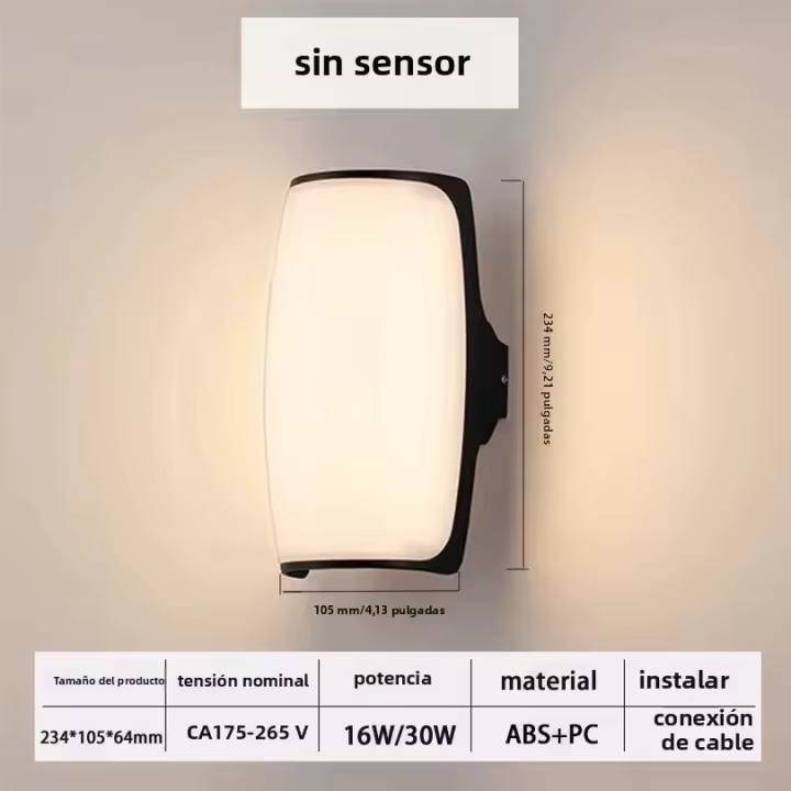 Luz Exterior LED Impermeable IP66 Sensor De Movimiento Luz De Pared Exterior Iluminación Exterior Lámpara De Pared Moderna - 1