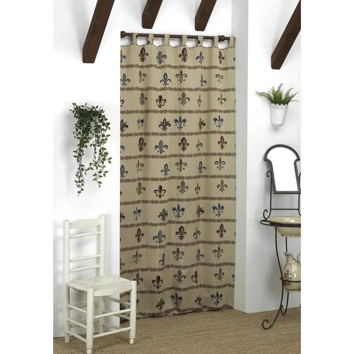 Cortina de Calle Alpujarra 140x240 cm con Diseño Exclusivo  en Jacquard – Ideal para Puertas, Ventanas, Patios y Cocinas Rústicas, Alta Calidad, Privacidad y Protección Solar Mommata - 1