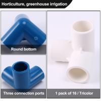 Conector en T de plástico PVC para manguera de jardín, junta de 3 vías, adaptador de tubería de riego, herramientas de piezas de tubo, 16 piezas, 20mm - details 5