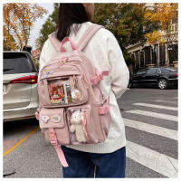 Mochila Para Mujer Impermeable De Nylon Con Múltiples Bolsillos Estilo Kawaii Para Estudiantes Con Capacidad Para Portátil Y Libros - details 0