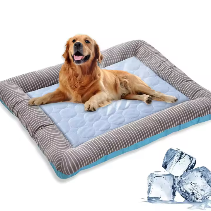 Alfombra De Enfriamiento Para Perros Y Gatos Material De Seda Hielo Suave Para Verano Cama De Playa Para Mascotas - 1