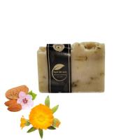 2 Pastillas Jabon Artesano de Aceite de Oliva con Calendula y Almendras. Antiinflamatorio y  Calmante. Hecho a mano. 200gr - details 0