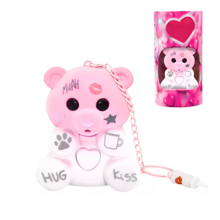 Osito Llavero con Función de Grabación XOKOTAKI, Peluche Interactivo con Biberón Recargable, Perfecto para Colgar en Llaves, Mochilas y Bolsos, Regalo Tierno para Todas las Edades - 1