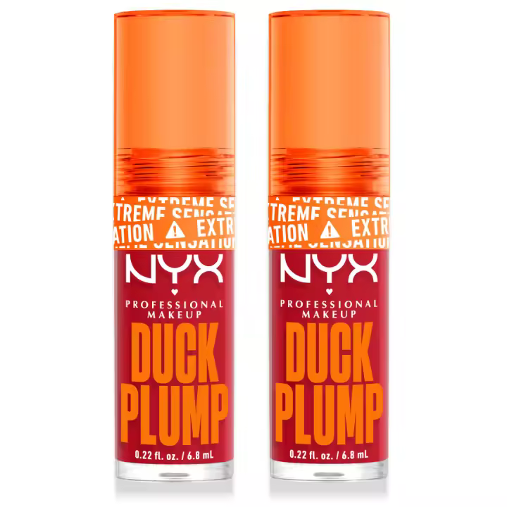 NYX Professional Makeup | Pack Duo Duck Plump, brillo de labios con Efecto Volumen Instantáneo, con Jengibre picante, fórmula vegana. - 1