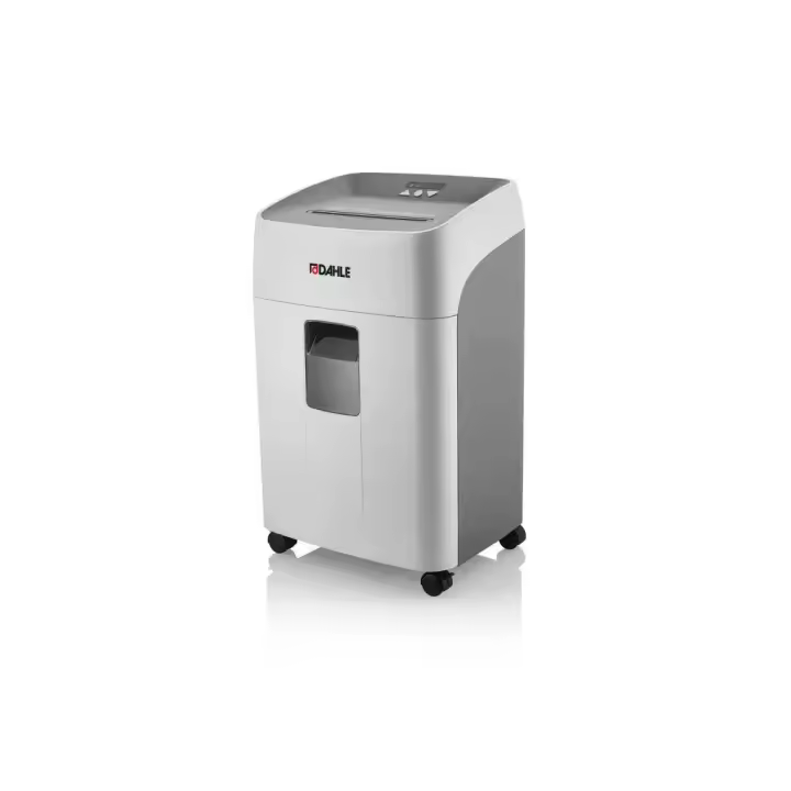Dahle deskside 404p destructora de papel manual - corte en particulas p-4 - destruye hasta 21 hojas - capacidad de la papelera 40l - ruedas giratorias - color gris - 1