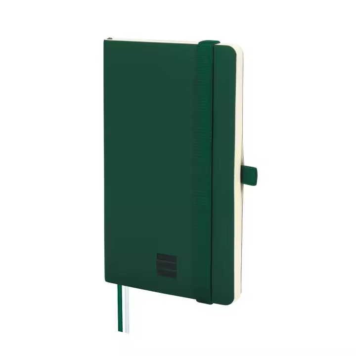 Finocam - Cuaderno Nexo Tapa Blanda con 72 Hojas Microperforadas Ideal para Escribir y Dibujar | Cuaderno con bolsillo interior, dos cintas punto, anilla portabolígrafo y cierre con goma elástica – Color Verde oscuro - 1