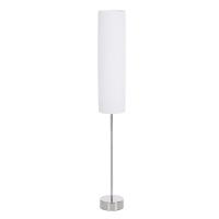 HOMCOM Lámpara de Pie Moderna para Dormitorio Estudio Salón (2 E27 Bombilla) Interruptor de y Bajo Consumo con Base de Acero Inoxidable 120 cm Blanco - details 0