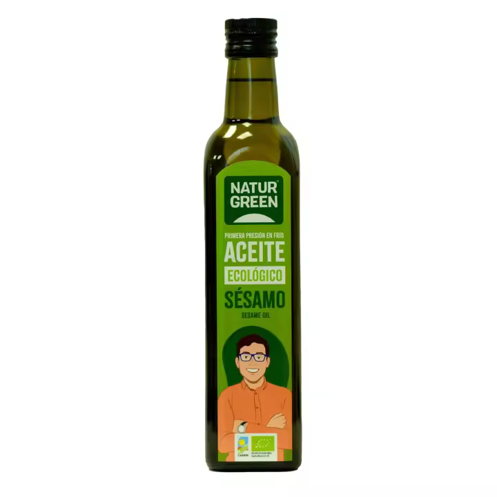 Aceite de Sésamo Bio | 500ml | 100% natural | Rico en ácidos grasos esenciales | Antioxidantes | NATURGREEN - 1