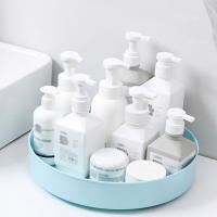 Organizador De Gabinete Giratorio De 360 Grados Para Cocina Y Baño Bandeja De Almacenamiento Antideslizante Para Especias Y Cosméticos Estante Redondo De Plástico Ecológico - details 4