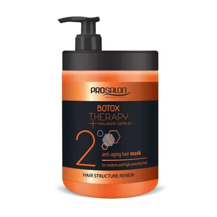 Prosalon Professional Botox Therapy Mascarilla 1000g – Hair Botox Anti Aging Ácido Hialurónico Hyaluronic Complex Reparación Hidratación Cabello Dañado - 1