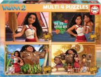 Educa - Set de 4 Puzzles Infantiles progresivos de 50 a 150 Piezas  de Vaiana 2. Medidas: 34 x 24 cm. Educa 20104 - details 0
