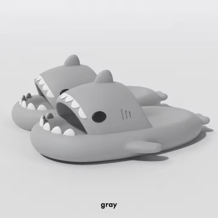 Pantuflas de Tiburón para niños de Segunda generación, de Verano, Con Diseños animados, para interior y exterior, Suela Gruesa, elegante y antideslizante. - 1