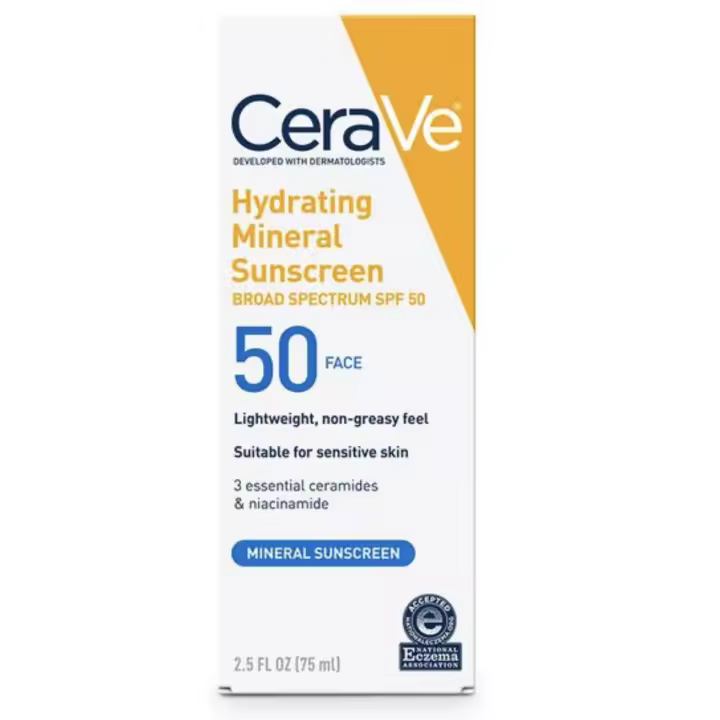 CERAVE - HYDRATING MINERAL SUNSCREEN SPF 50 FACE LOTION 75ML - 1