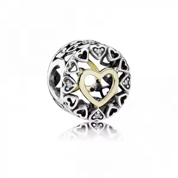 PANDORA Charm Círculo del Amor Plata de Ley Diseño Elegante Joyería Mujer - 1