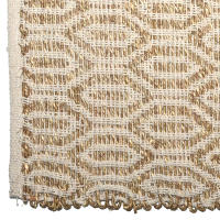 CAPRILO REGALOS & DECORACIÓN Alfombra Rectangular Decorativa de Yute "Cenefas-Bohemio". Decoración del Hogar. Regalos Originales. Dormitorios y Salón. Textil. 80 x 50 x 1 cm - details 1