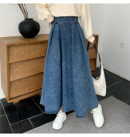 Falda De Vaquera Vintage De Cintura Alta Para Mujer REALEFT Con Cinturón Casual Suelta Plisada Estilo A-line Tejida Con Tatling De Poliéster Y Algodón - details 4