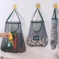 Bolsa De Almacenamiento Reutilizable Para Cocina Malla Colgante Para Frutas Verduras Ajo Patatas Cebollas Estilo Moderno Material No Tejido - details 0