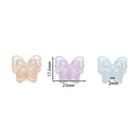 10Pcs/Lot Bolas De Mariposa Acrílicas Para Hacer Joyas Accesorios Para Pulseras Collares Y Aretes Forma Irregular DIY - details 1