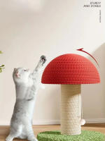 Juguete Para Gatos Durable De Madera Sólida Con Ropa De Sisal Patas De Mushroom Divertido Juego De Afilado De Uñas Y Protección De Muebles Para Gatos Pequeños Y Gatitos - details 1