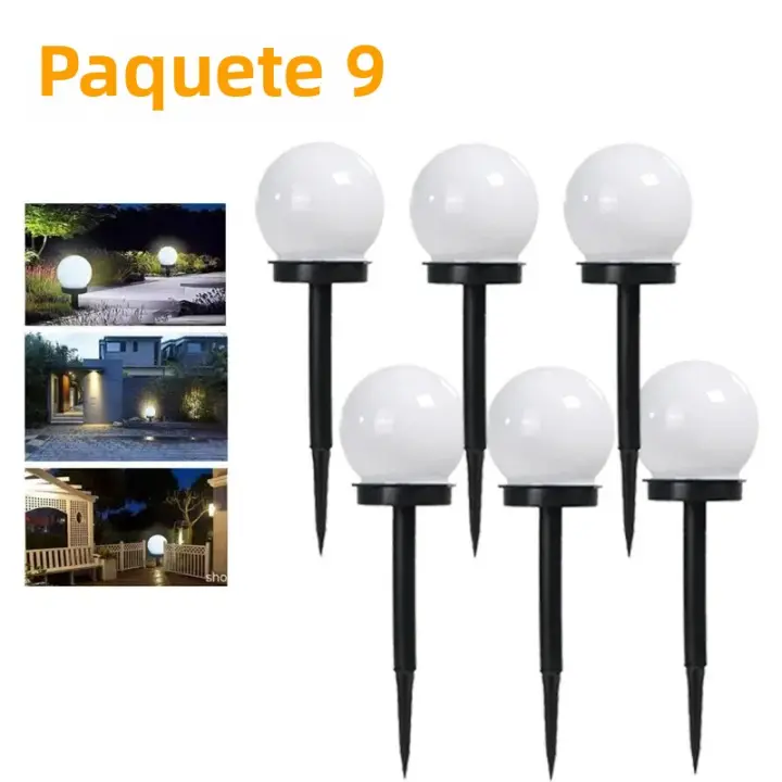 Lámpara Solar LED Para Jardín Esfera Redonda Impermeable Decorativa Farolillo Para Paisaje Vila Jardín Luz De Suelo Con Enchufe - 1